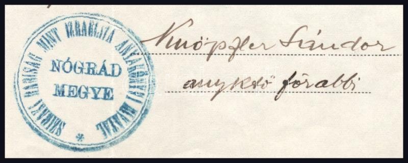 1939 Szirák, kivonat az izraelita hitközség születési anyakönyvéből, főrabbi aláírásával - Image 2