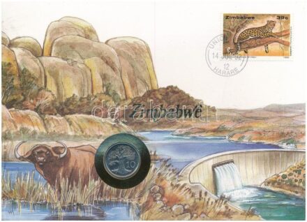 Zimbabwe 1991. 10c felbélyegzett borítékban, bélyegzéssel T:1 Zimbabwe 1991. 10 Cents in envelope with stamp and cancellation C:UNC