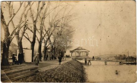 1926 Zimony, Zemun; Duna-part, kikötő, sétány / port, promenade. photo (fa)