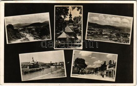 Szolyva, Svalava, Svaljava, Szvaljava, Svaliava; mozaiklap / multi-view postcard (vágott / cut)