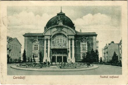 1927 Chernivtsi, Czernowitz, Cernauti, Csernyivci; Teatrul national / Nemzeti színház / National Theatre (r)