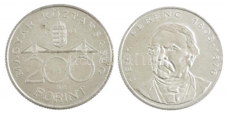 1994. 200Ft Ag 'Deák' (2x) T:2 Adamo F13