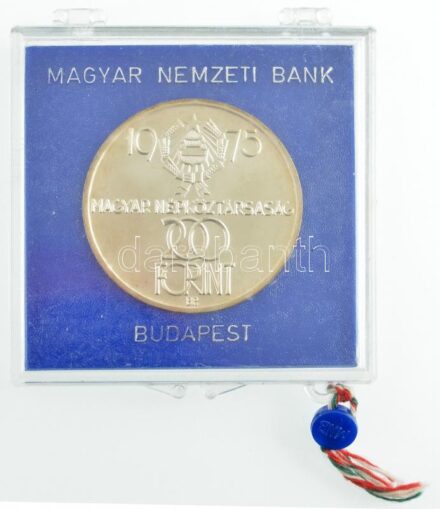 1975. 200Ft Ag 'Felszabadulás' eredeti MNB plasztiktokban T:BU Adamo EM46
