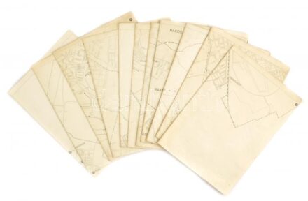 1975 Budapest 11 részből álló térképe, szolgálati használatra, megjelent 600 példányban, hiánytalan