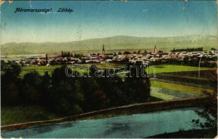 1916 Máramarossziget, Sighetu Marmatiei; látkép. Berger Miksa kiadása / general view (b)