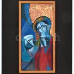 Beni Mária ( - ): Ikon. Tűzzománc. 22,5x10,5cm