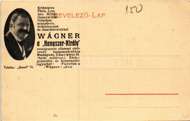 Temesvár, Timisoara; Losonczy tér, Ferenc József laktanya, Hotel Pannonia szálloda, Rech János üzlete. Hátoldalon Wágner a 'Hangszer-Király' reklámja / square, K.u.K. military barracks, hotel, shops, advertisement on the backside (fl) - Image 2