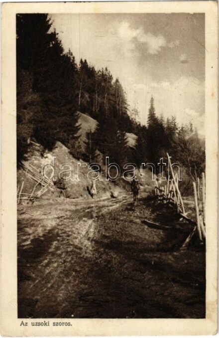 1916 Uzsok, Uzok, Uzhok; Uzsoki-szoros. Az 'Érdekes Újság' felvétele / gorge, mountain pass (Rb)