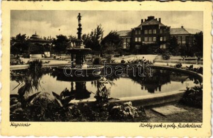 1939 Kaposvár, Horthy park, Polgári fiúiskola (EK)