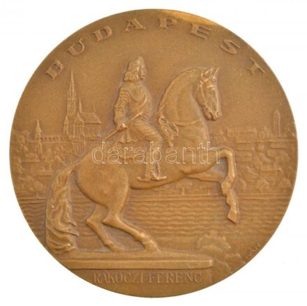 Iván István (1905-1968) DN 'Budapest - Rákóczi Ferenc' Br emlékérem (80mm) T:2