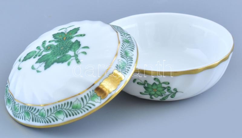 Herendi Apponyi mintás bonbonier, bonbonniere, . Kézzel festett, jelzett, hibátlan, díszdobozban. d: 7 cm - Image 2