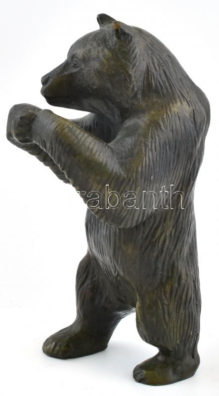 Bronz medve, jelzés nélkül, kopásokkal, m:17cm - Image 3