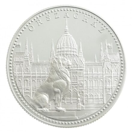 Bognár György (1944-) 'Országház' Budapest nevezetességei sorozat, Ag emlékérem dísztokban tanúsítvánnyal (31,14g/0.999/42,5mm) T:PP