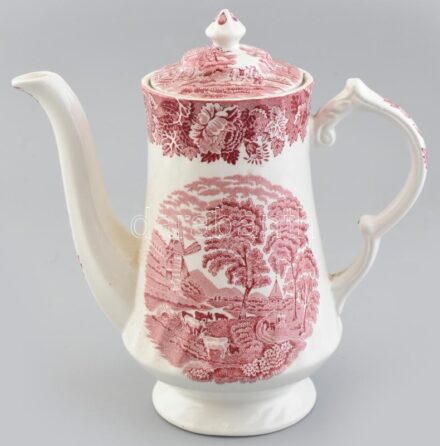 Angol teás kanna. Matricás porcelán jelzett, hibátlan 23 cm