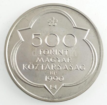 1990. 500Ft Ag 'Mátyás király - Buda' műanyag dísztokban T:BU patina Adamo EM114