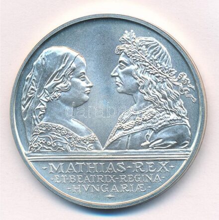 1990. 500Ft Ag 'Mátyás király / Beatrix' kapszulában T:BU halvány patina Adamo EM113