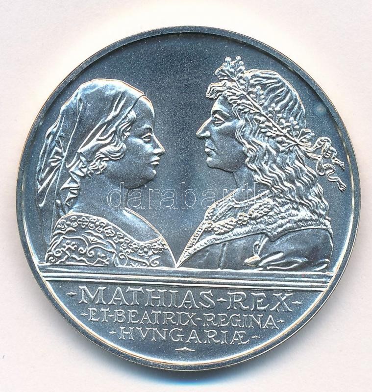 1990. 500Ft Ag 'Mátyás király / Beatrix' kapszulában T:BU halvány patina Adamo EM113