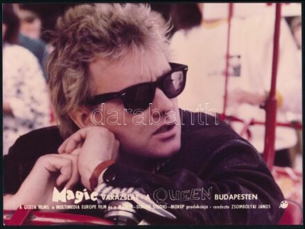 A Queen együttes Budapesten, produkciós filmfotó, 18x24 cm
