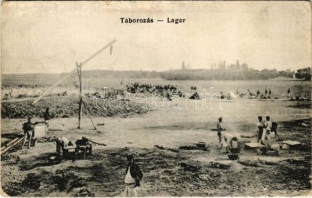 1915 Táborozás / Lager + 'K.u.k. Militärzensur (12.) Sátoraljaújhely' (EK)