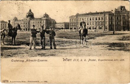 1907 Wien, Vienna, Bécs II. Prater, Erzherzog Albrecht Kaserne / K.u.k. military barracks (Rb)