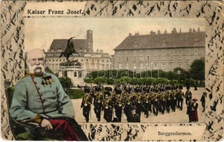 1907 Wien, Vienna, Bécs; Burggendarmen, Kaiser Franz Josef I. Art Nouveau (EK)