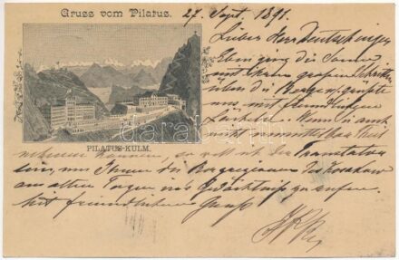 1891 (Vorläufer) Pilatus Kulm, hotel. Floral