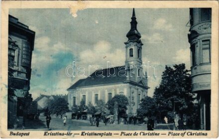 1928 Budapest I. Krisztina tér, Római katolikus templom, Takarékpénztár (b)