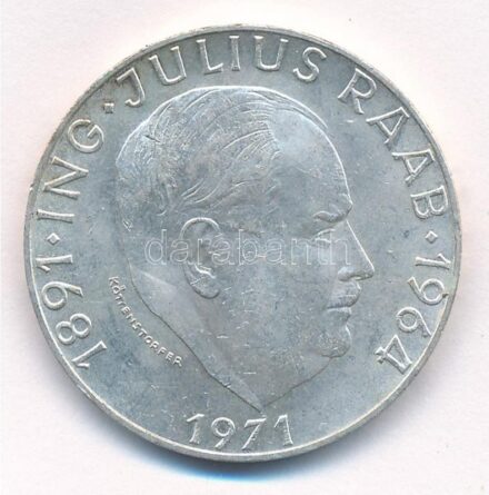 Ausztria 1971. 50Sch Ag 'Julius Raab' T:1- Austria 1971. 50 Schilling Ag 'Julius Raab' C:AU Krause KM#2911