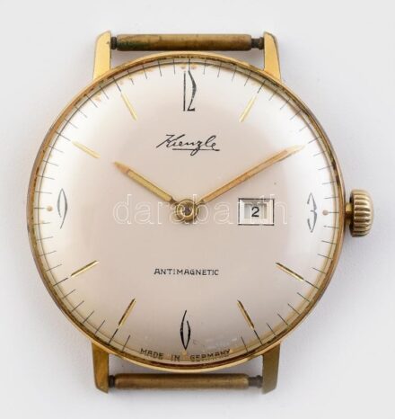 Kienzle német mechanikus karóra, dátumfunkcióval, működő szerkezettel, korának megfelelő karcokkal d: 33mm