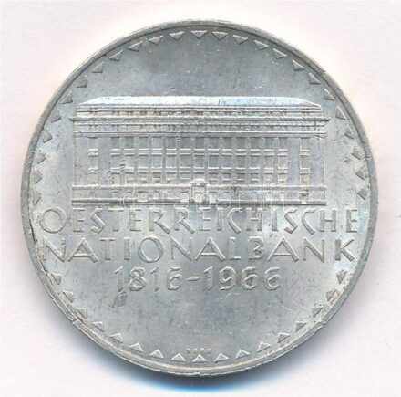 Ausztria 1966. 50Sch Ag '150 éves az Osztrák Nemzeti Bank' T:1- Austria 1966. 50 Schilling Ag '150th Anniversary of the National Bank' C:AU Krause KM#2900