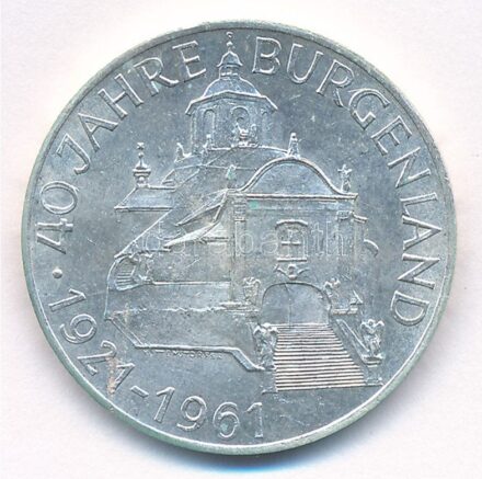 Ausztria 1961. 25Sch Ag '40 éves Burgenland' T:1- Austria 1961. 25 Schilling Ag '40th Anniversary Burgenland' C:AU Krause KM#2891