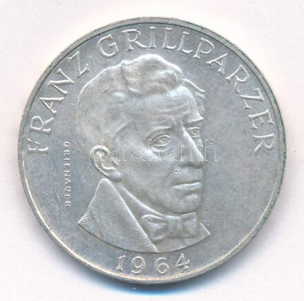 Ausztria 1964. 25Sch Ag 'Franz Grillparzer' T:1- Austria 1964. 25 Schilling Ag 'Franz Grillparzer' C:AU Krause KM#2895.1