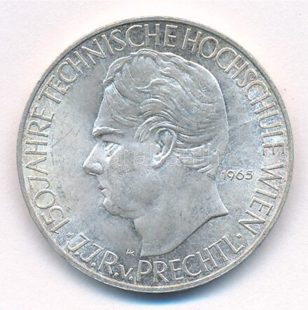 Ausztria 1965. 25Sch Ag 'Műszaki Főiskola - Bécs' T:1- Austria 1965. 25 Schilling Ag 'Technical College - Vienna' C:AU Krause KM#2897