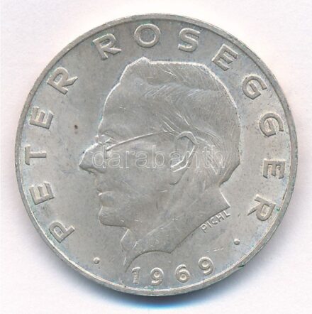 Ausztria 1969. 25Sch Ag 'Peter Rosegger' T:1- Austria 1969. 25 Schilling Ag 'Peter Rosegger' C:AU Krause KM#2905