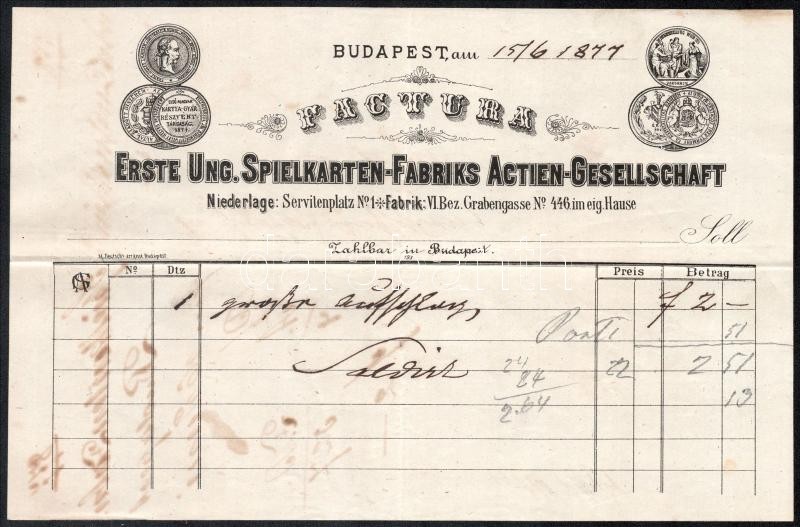 cca 1880 3 db klf fejléces számla. - Image 3