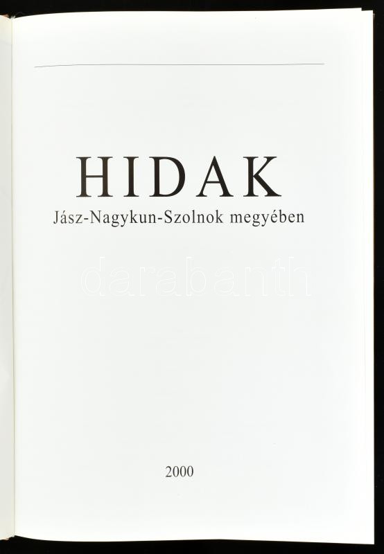 Hargitai-Szecsei-Tóth-Szabó-Szikszai: Hidak Jász-Nagykun-Szolnok megyében. 2000, Fotogruppe Kiadó. Kiadói kartonált kötés, jó állapotban. - Image 2