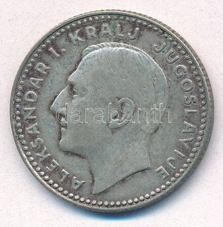 Jugoszlávia 1931. 10D Ag 'I. Sándor' T:2,2- patina Yugoslavia 1931. 10 Dinara Ag 'Alexander I' C:XF,VF patina Krause KM#10