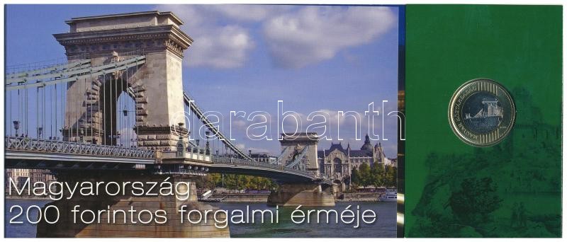 2009. 200Ft elsőnapi veret, sorszámozott '08411' díszcsomagolásban + 2006. 200Ft 'FB' 'Búcsú a 200Ft-os bankjegytől' T:I,1