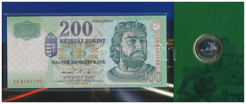 2009. 200Ft elsőnapi veret, sorszámozott '08411' díszcsomagolásban + 2006. 200Ft 'FB' 'Búcsú a 200Ft-os bankjegytől' T:I,1 - Image 2