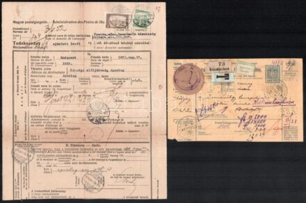 1925-27 Tudakozvány és kézbesítési igazolás