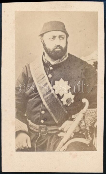 cca 1870 Azonosításra váró török hadvezér fotója / Unidentified Turkish military leader photo 6x9 cm