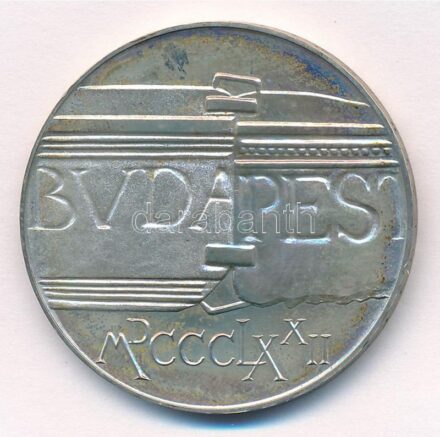1972. 100Ft Ag 'Budapest' T:BU halvány patina Adamo EM40