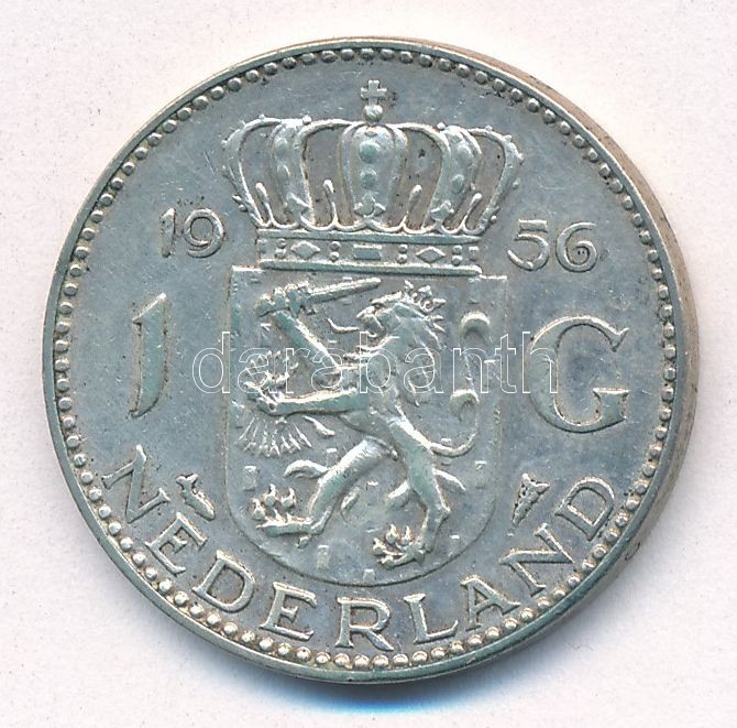 Hollandia 1956. 1G Ag 'I. Julianna' T:2- Netherlands 1956. 1 Gulden Ag 'Juliana' C:VF Krause KM#184 - Image 2