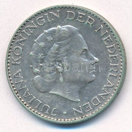 Hollandia 1955. 1G Ag 'I. Julianna' T:2- Netherlands 1955. 1 Gulden Ag 'Juliana' C:VF Krause KM#184