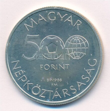 1986. 500Ft Ag 'Labdarúgó Világbajnokság - Mexikó 1986' T:BU Adamo EM95