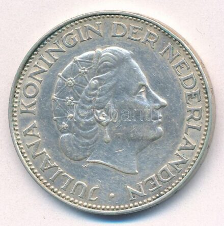Hollandia 1960. 2 1/2G Ag 'Julianna' T:1-,2 Netherlands 1960. 2 1/2 Gulden Ag 'Juliana' C:AU,XF Krause KM#185