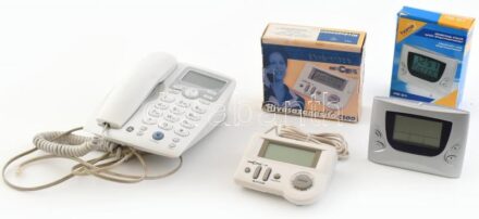 Atlinks telefon, hívásazonosító, asztalióra, digitális, nincs kipróbálva.