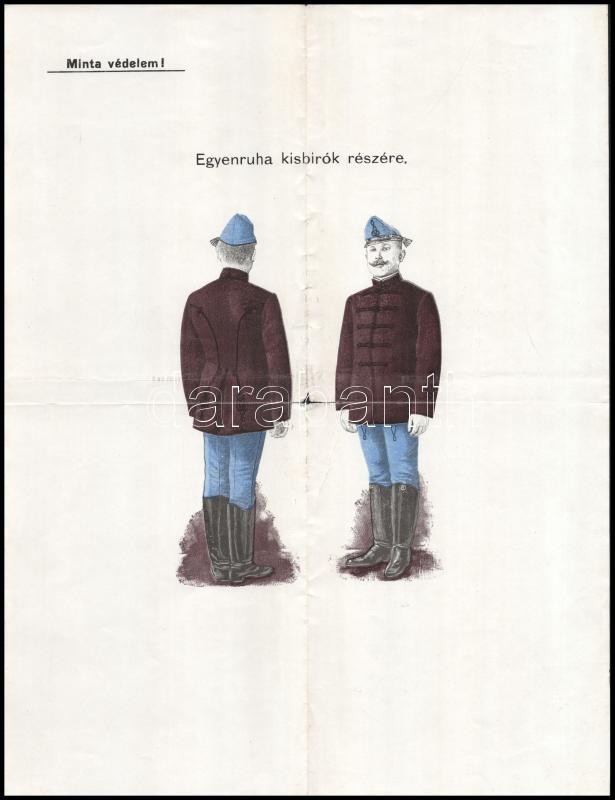 cca 1900 Rosenthal H. Utóda tájékoztatója kisbírók részére szolgáló egyenruhákról, szakadással - Image 2