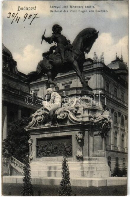 1907 Budapest I. Savoyai Jenő főherceg szobra (EK)