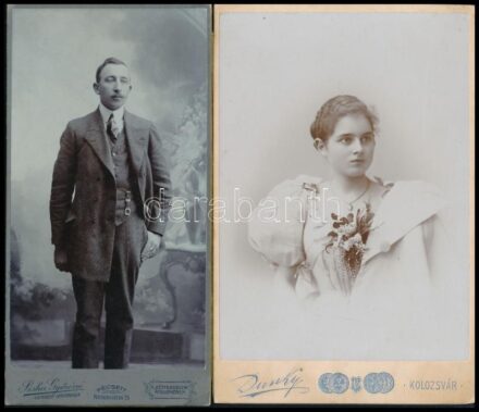 4 db keményhátú fotó klf magyar műtermekből: Liska, Becske, Kurzweil, Dunky.